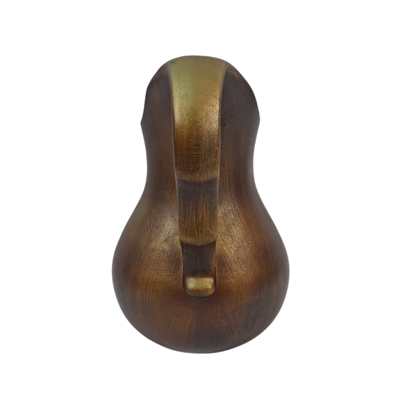 Vintage Haeger Pottery USA Gold/Brown Pitcher With Handle 9" - Picture 4 of 12